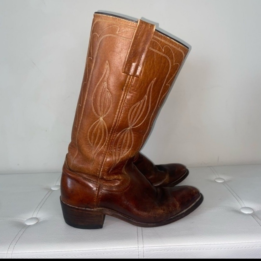 Women's Brown Leather FRYE Western Boots